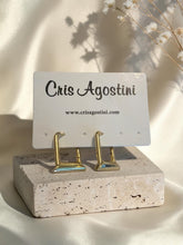 Load image into Gallery viewer, Geometric square hoop earrings
