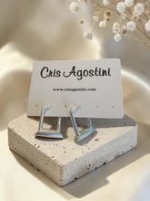 Load image into Gallery viewer, Geometric square hoop earrings

