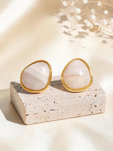 Load image into Gallery viewer, Organic light resin stone earrings
