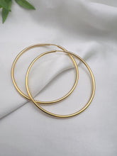 Load image into Gallery viewer, Two inches classic tube hoop earrings
