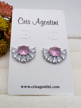 Load image into Gallery viewer, Half ear jacket type crystal earrings
