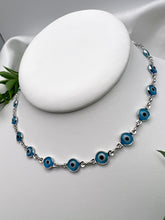 Load image into Gallery viewer, Greek eye in sequence necklace
