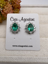 Load image into Gallery viewer, Drop shape crystal princess earrings
