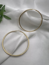 Load image into Gallery viewer, Two inches classic tube hoop earrings
