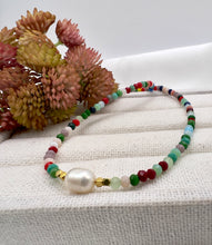 Load image into Gallery viewer, Mini colorful crystal Freshwater detail choker necklace
