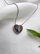 Load image into Gallery viewer, Studded solitaire colorful cz necklace
