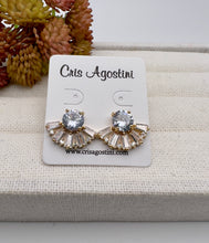 Load image into Gallery viewer, Ear jacket type crystal earrings
