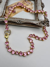 Load image into Gallery viewer, Heart shaped studded clasp choker necklace
