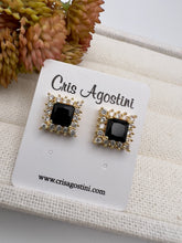 Load image into Gallery viewer, Square crystal princess earrings
