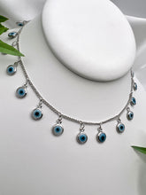 Load image into Gallery viewer, Greek eye pendant choker necklace
