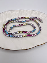 Load image into Gallery viewer, Small 3-point choker necklace colorful jewel clasp
