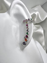 Load image into Gallery viewer, Round colorful cz ear cuff
