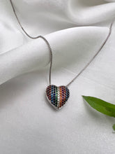 Load image into Gallery viewer, Studded solitaire colorful cz necklace
