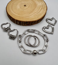 Load image into Gallery viewer, Heart shape hoop with small heart pendant earrings
