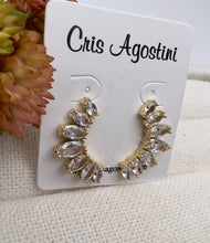 Load image into Gallery viewer, Earcuff curved crystal earring
