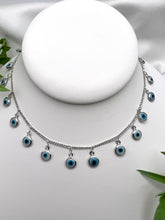 Load image into Gallery viewer, Greek eye pendant choker necklace
