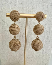 Load image into Gallery viewer, Three different sizes of balls organic earrings
