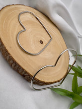 Load image into Gallery viewer, Large heart shape tube hoop earrings
