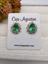 Load image into Gallery viewer, Drop shape crystal princess earrings
