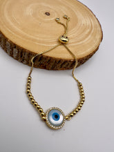 Load image into Gallery viewer, Luck greek eye adjustable bracelet
