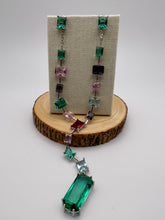 Load image into Gallery viewer, Colorful square rectangular pendant set
