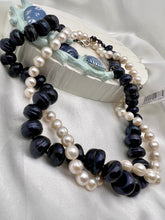 Load image into Gallery viewer, Black exclusive natural freshwater  necklace
