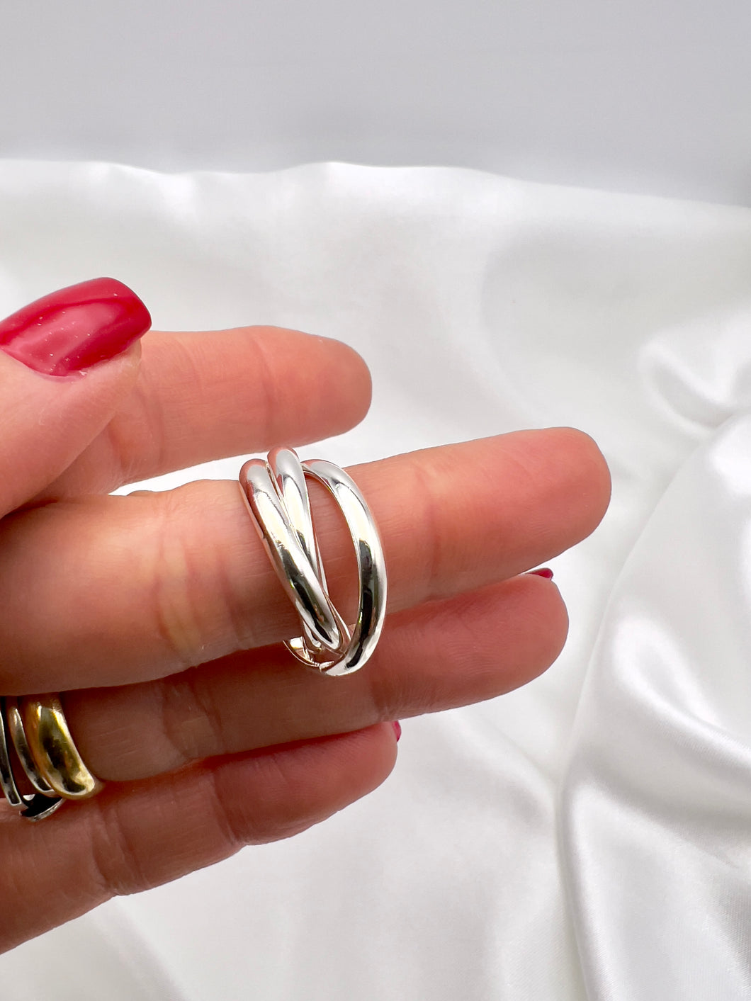 Carrier 3 layers silver ring