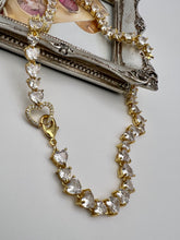 Load image into Gallery viewer, Heart shaped studded clasp choker necklace

