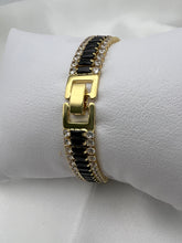 Load image into Gallery viewer, Three crystal baguettes row bracelet
