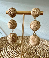 Load image into Gallery viewer, Three different sizes of balls organic earrings
