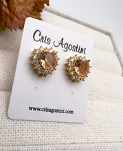 Load image into Gallery viewer, Heart crystal princess earrings
