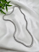 Load image into Gallery viewer, Three prong 3mm tennis necklace
