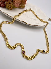 Load image into Gallery viewer, Colorful heart link short chain necklace
