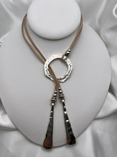 Load image into Gallery viewer, Leather with silver details necklace
