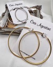 Load image into Gallery viewer, Two inches classic tube hoop earrings
