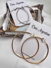 Load image into Gallery viewer, Two inches classic tube hoop earrings
