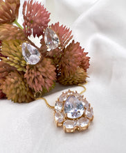 Load image into Gallery viewer, Big cut crystal diamond drop necklace
