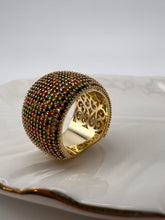 Load image into Gallery viewer, Big tube cz colorful ring
