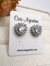 Load image into Gallery viewer, Heart crystal princess earrings
