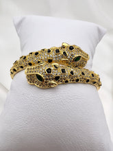 Load image into Gallery viewer, Jaguar studded emerald eye bracelet
