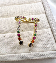 Load image into Gallery viewer, Round colorful cz ear cuff
