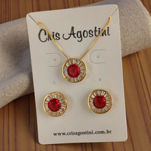 Load image into Gallery viewer, Pizza baguette set in a box jewelry set
