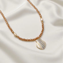 Load image into Gallery viewer, Mini crystal choker mother-of-pearls detail necklace
