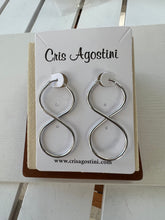 Load image into Gallery viewer, medium infinity hoop earrings
