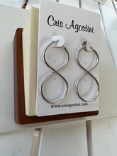 Load image into Gallery viewer, medium infinity hoop earrings
