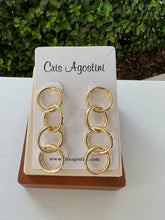 Load image into Gallery viewer, Four round links earrings
