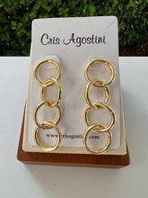 Load image into Gallery viewer, Four round links earrings
