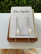 Load image into Gallery viewer, chain without pin pearl fresh water earrings
