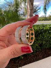 Load image into Gallery viewer, Micro zirconia thick cut hoop earrings
