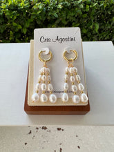 Load image into Gallery viewer, Two types tassel freshwater pearl earrings
